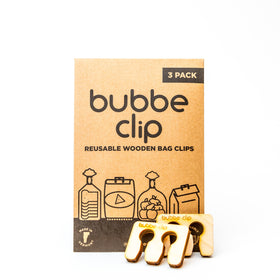 Reusable Wooden Bag Clips - 3 Pack - Bubbe Clip