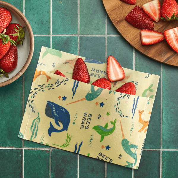Sustainable Snack & Sandwich Bags - Vegan - Under The Sea - Bee's Wrap