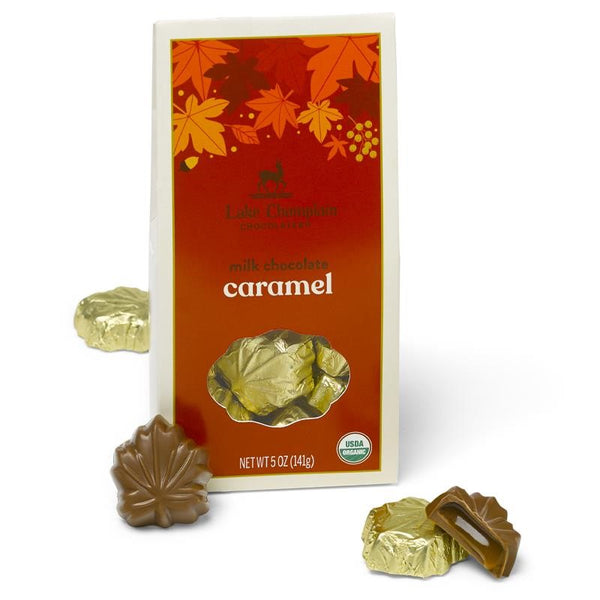 Organic Peanut Butter Milk Chocolate Leaf Gift Bag - Lake Champlain Chococlates