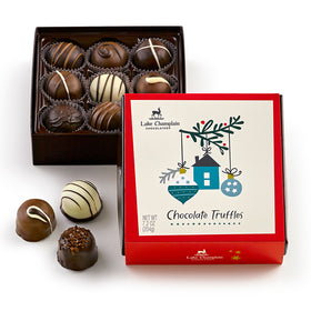 Holiday Chocolates Truffles Gift Box- Lake Champlain Chocolates