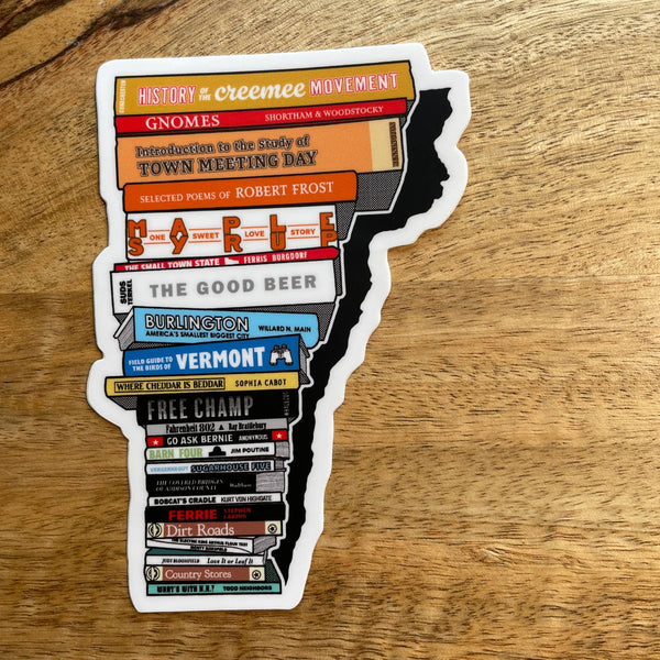 Decal - Vermont Book Stack - Colossal Sanders