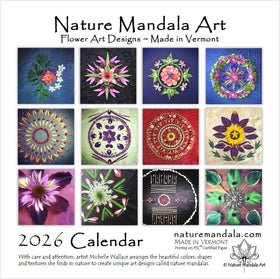 2026 Flower Nature Mandala Calendar - Nature Mandala Art