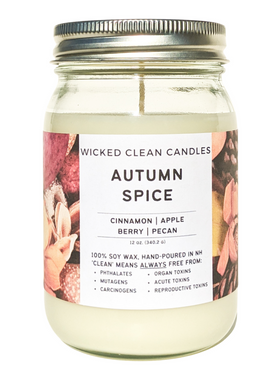 12 oz Jar Soy Candles - Wicked Clean Candles
