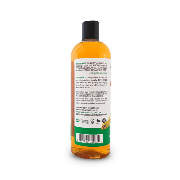 Pet Magic Dog Shampoo - Vermont Soap Organics