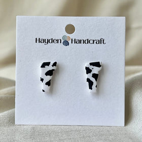 Cow Print Vermont Studs - Hayden Handcraft