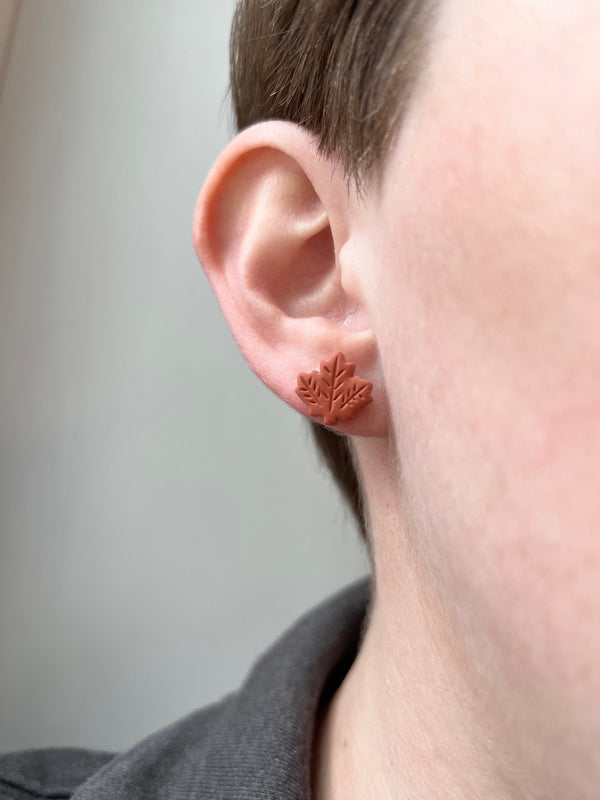 Maple Leaf Stud Earrings - Hayden Handcraft