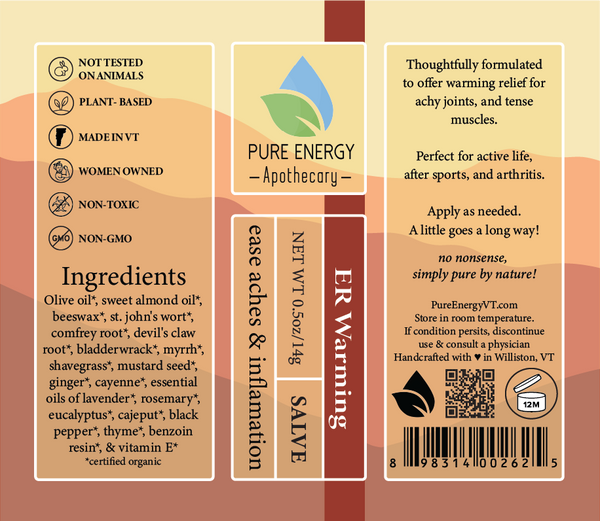 Ease and Relief Warming Salve - Pure Energy Apothecary