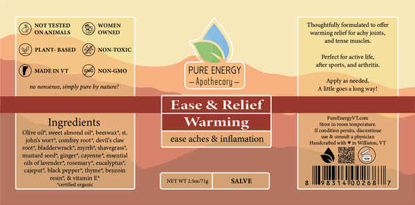 Ease and Relief Warming Salve - Pure Energy Apothecary