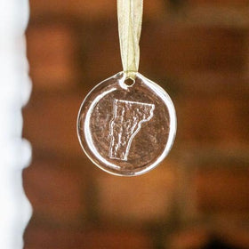 Vermont Hand Stamped Ornament - AO Glass
