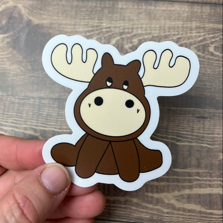 Decal - Cartoon Moose - 802 Plushies | Vermont's Own Gifts & Goods