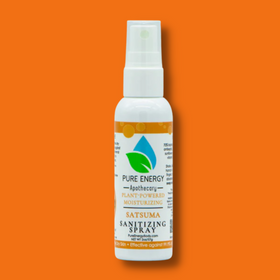 Hand Sanitizer Spray - 2 oz Travel Size - Satsuma - Pure Energy Apothecary