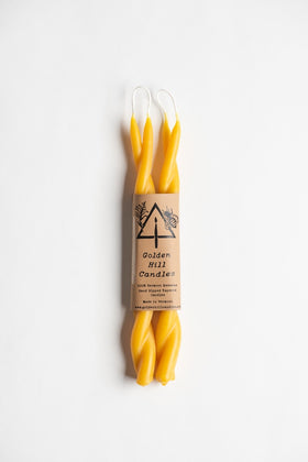 100% Beeswax Taper Candles - Golden Hill Candles