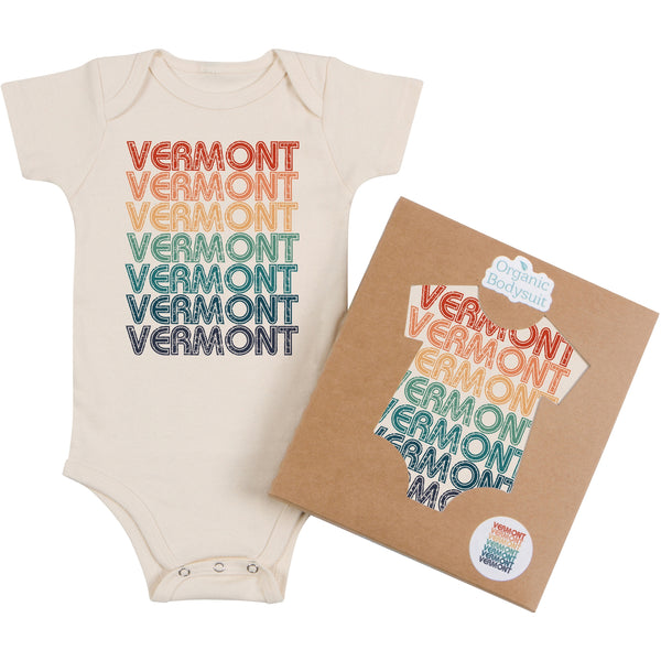 Infant Bodysuit - Vermont Retro Repeat - Morado Designs