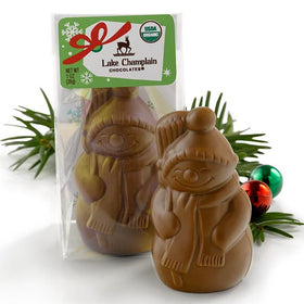 50% OFF at Checkout - Organic Chocolate Snowman - Lake Champlain Chocolates