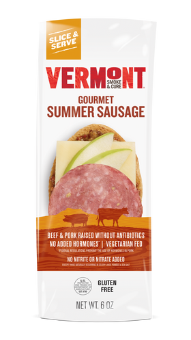 Uncured Gourmet Summer Sausage - 6 oz - Vermont Smoke & Cure