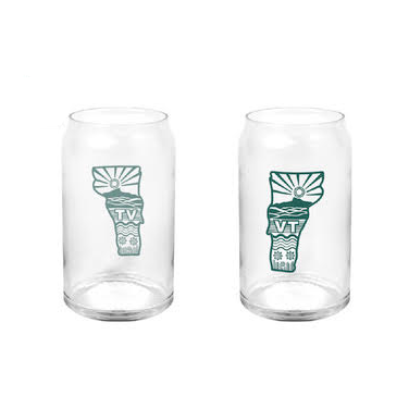 Drinkware - 16 oz Sunray VT State Glass Can - Euro Decals